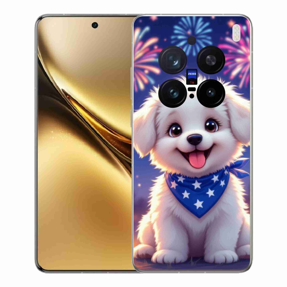 Gél borítás mmCase a Vivo X200 Pro 5G készülékhez - ünnepi kölyökkutyakölyök