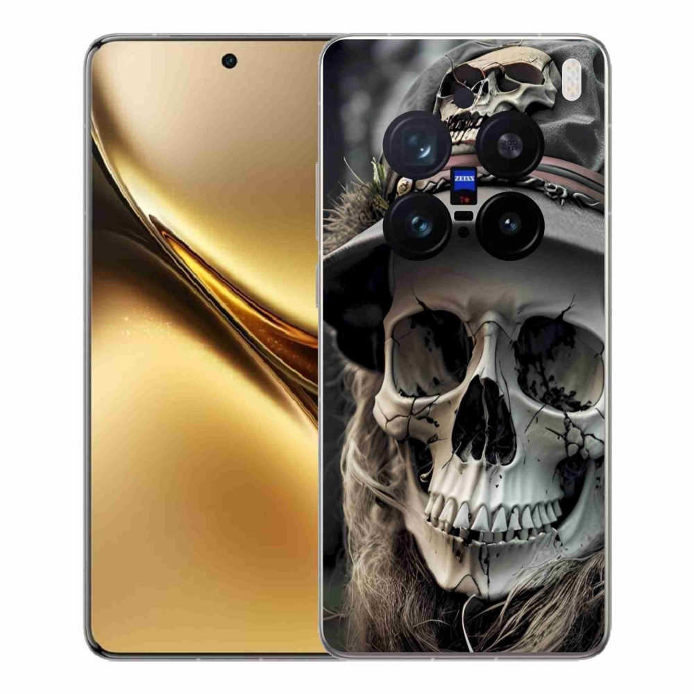 Zselés borítás mmCase a Vivo X200 Pro 5G készülékhez - sötét koponya
