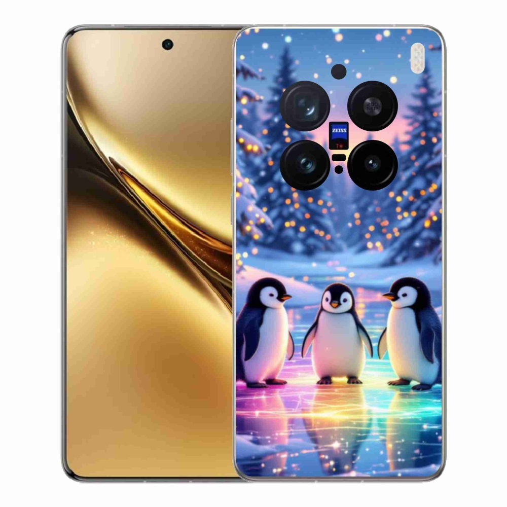 Zselés borítás mmCase a Vivo X200 Pro 5G készülékhez - pingvinek