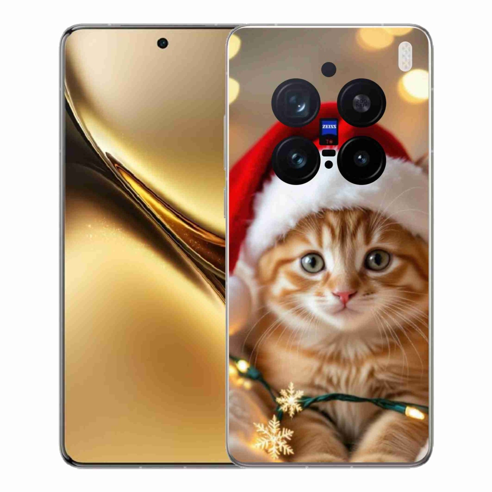 Gél borítás mmCase a Vivo X200 Pro 5G készülékhez - Karácsonyi cica