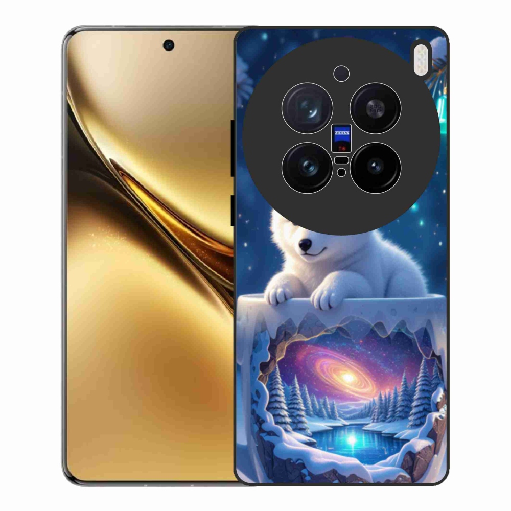 Gél borítás mmCase a Vivo X200 Pro 5G készülékhez - Karácsonyi kölyökkutyakölyök