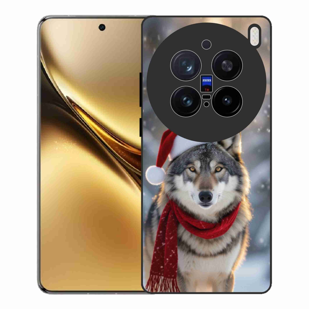 Zselés borítás mmCase a Vivo X200 Pro 5G készülékhez - Karácsonyi farkas