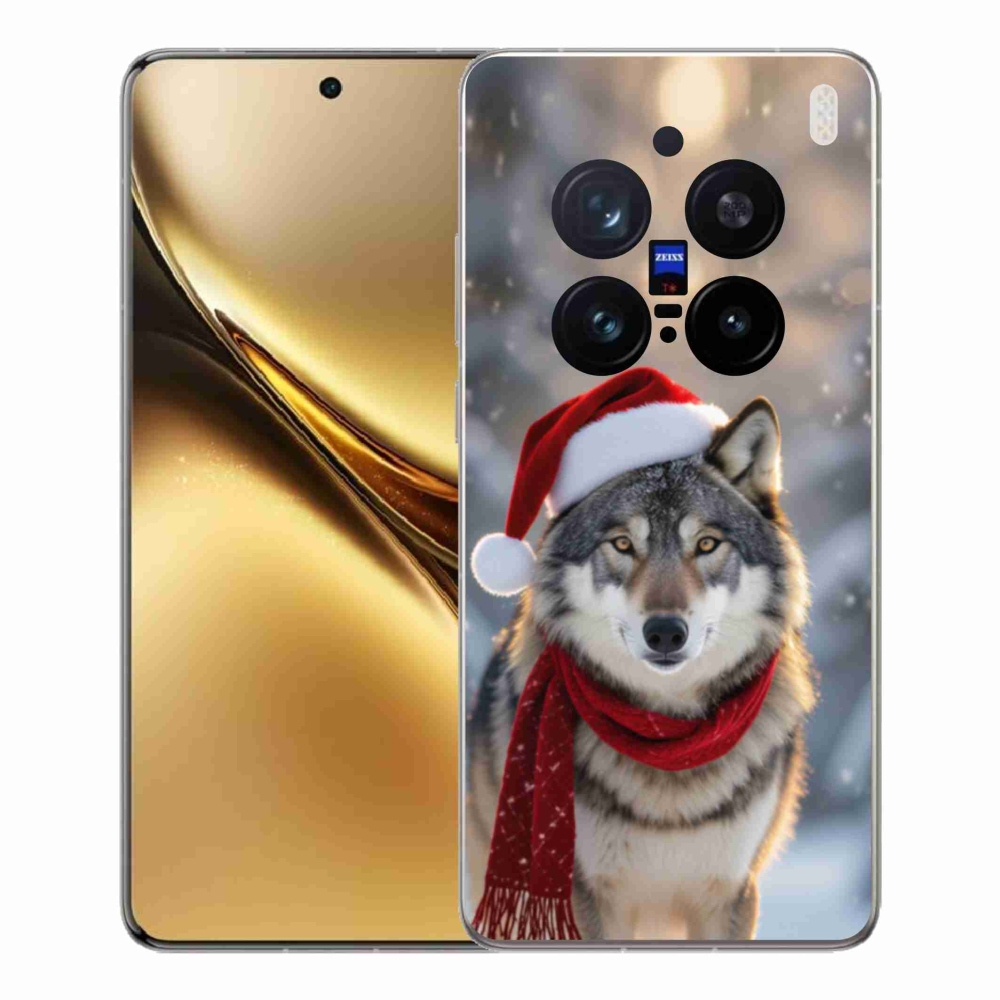 Zselés borítás mmCase a Vivo X200 Pro 5G készülékhez - Karácsonyi farkas