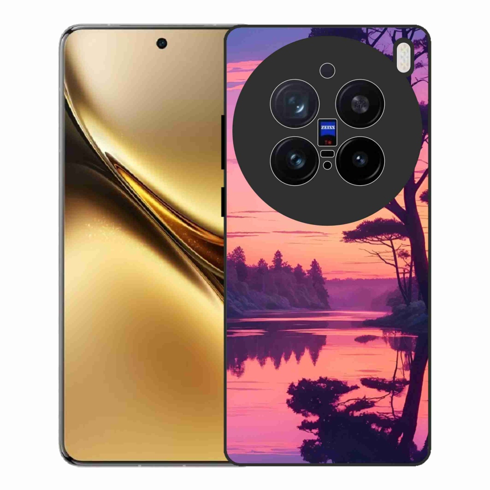 Gél borítás mmCase a Vivo X200 Pro 5G-hez - naplemente a tó felett