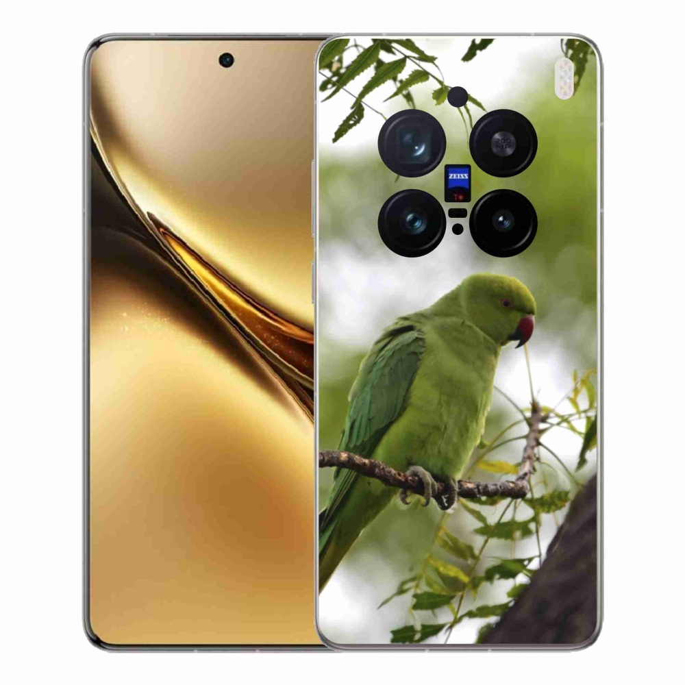 Zselés borítás mmCase a Vivo X200 Pro 5G készülékhez - zöld papagáj