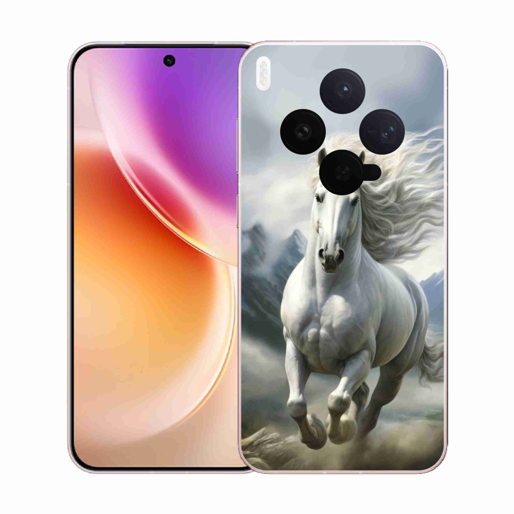 Zselés borítás mmCase a Vivo X300 5G-n - futó fehér ló 3