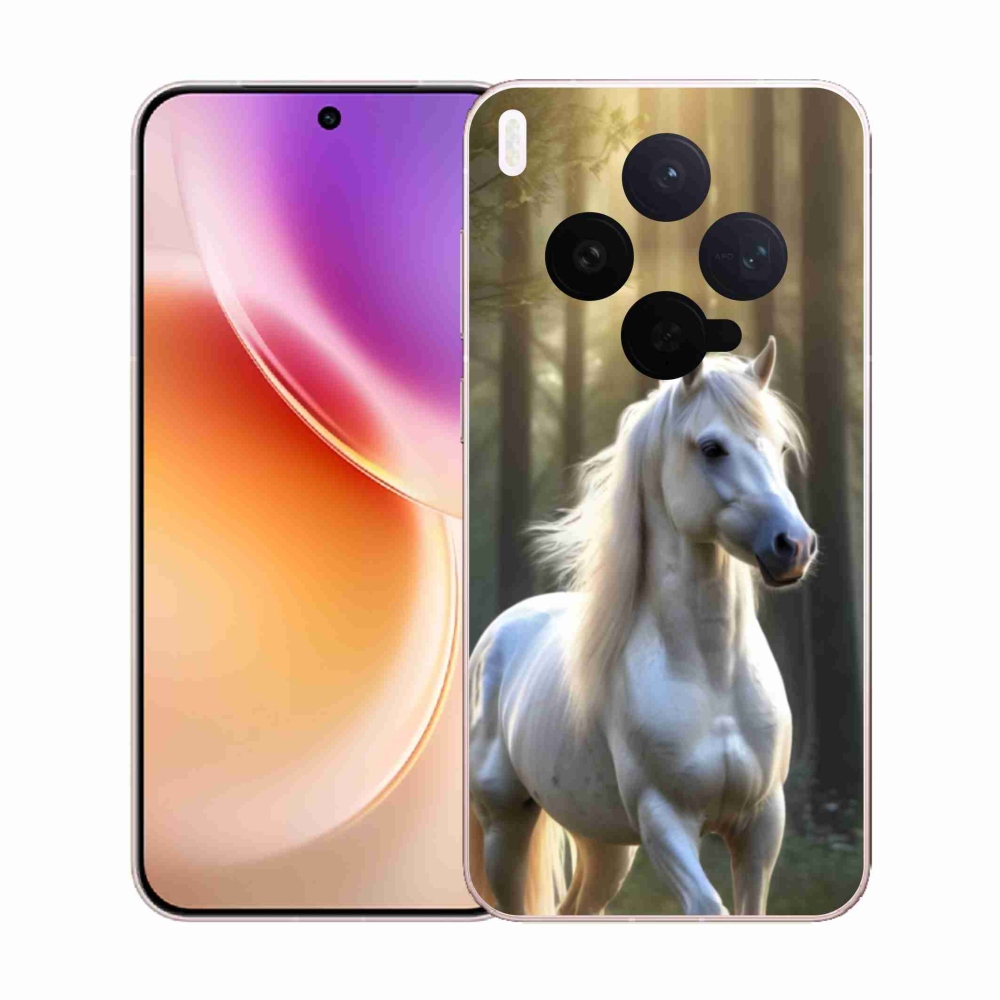 Zselés borítás mmCase a Vivo X300 5G-hez - fehér ló 3