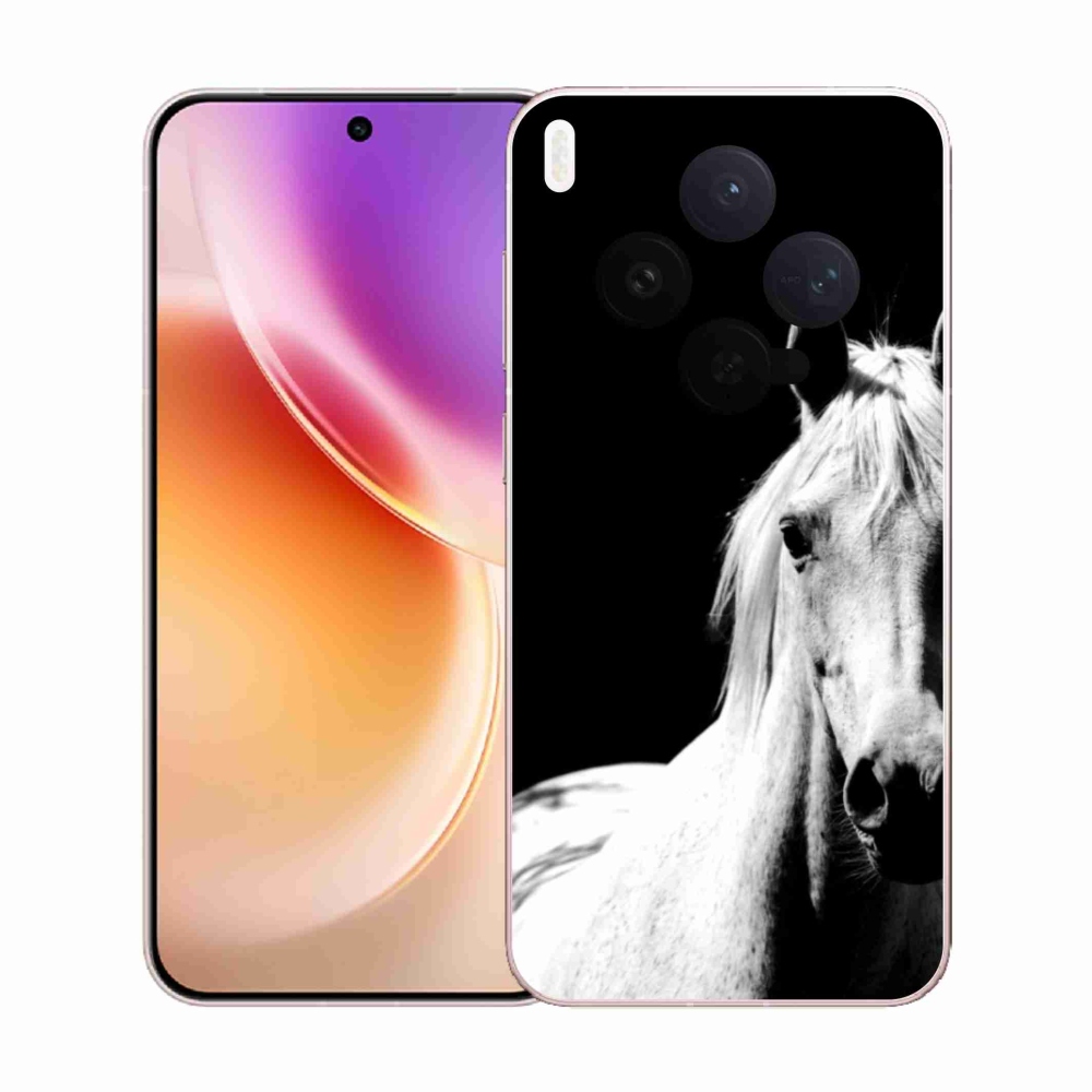 Zselés borítás mmCase a Vivo X300 5G - fehér ló 5