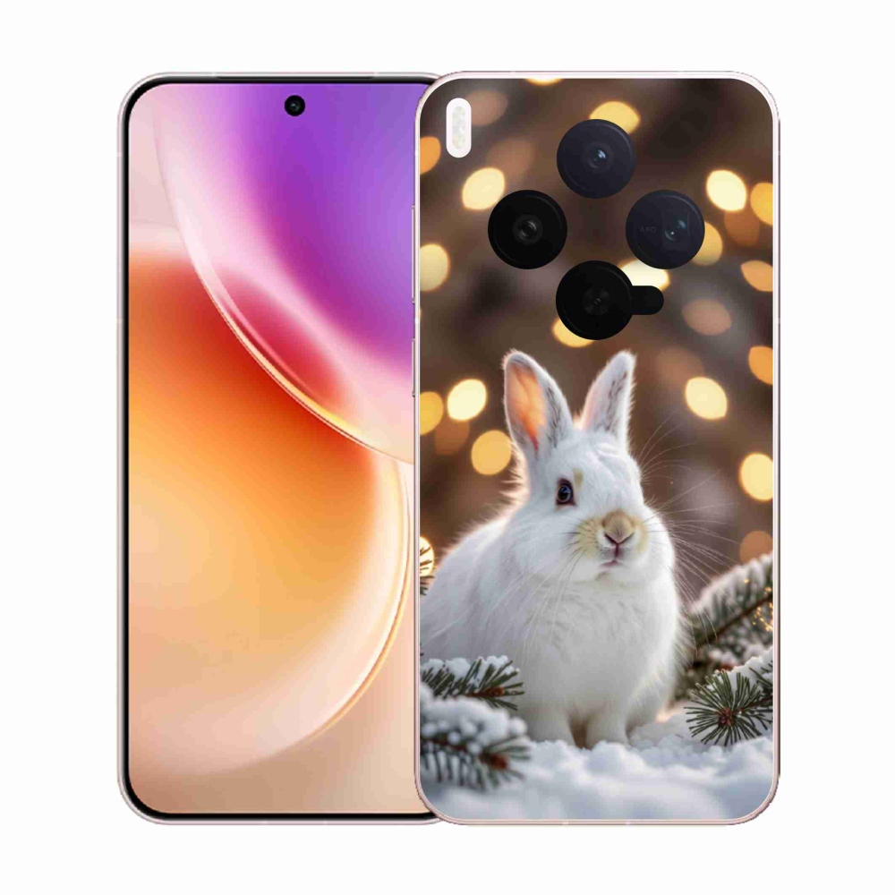 Zselés borítás mmCase Vivo X300 5G-hez - fehér nyúl