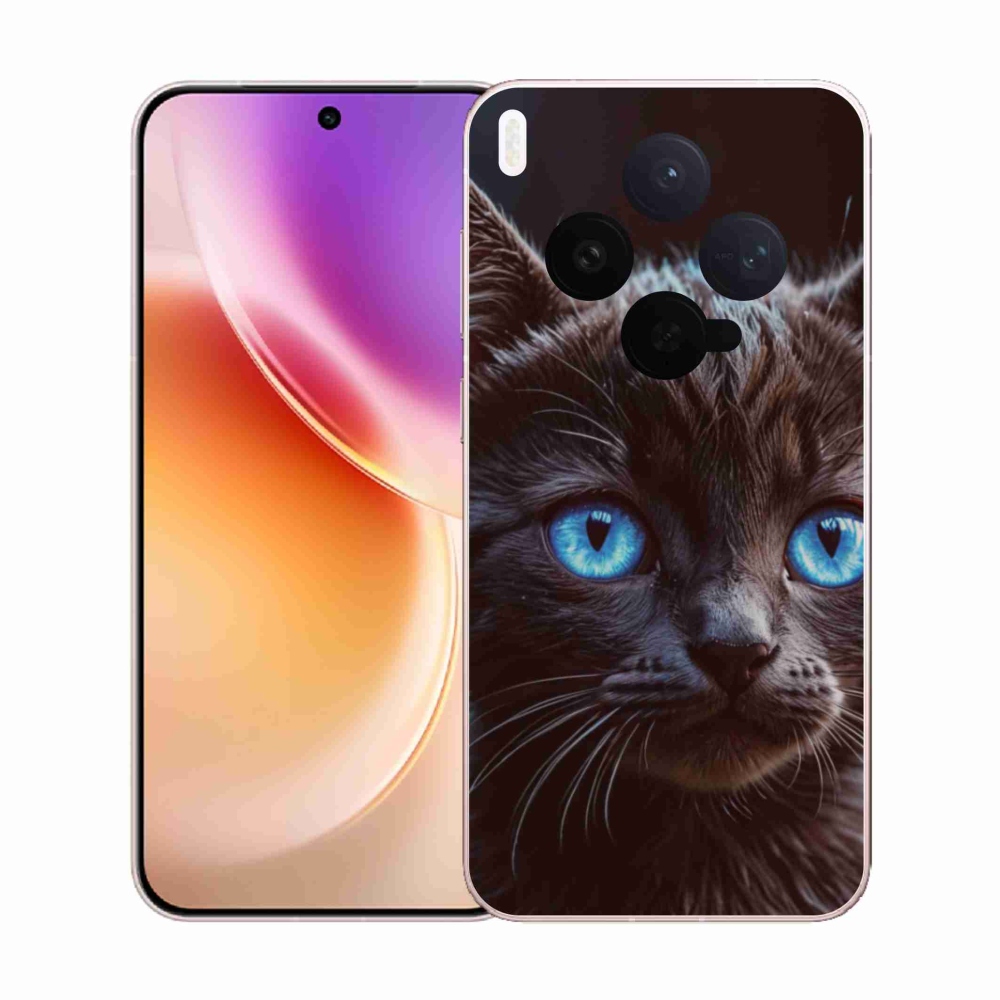 Zselés borítás mmCase a Vivo X300 5G készülékhez - fekete cica 2