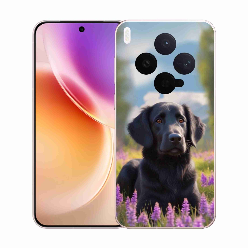 Zselés borítás mmCase a Vivo X300 5G készülékhez - elegáns fekete retriever