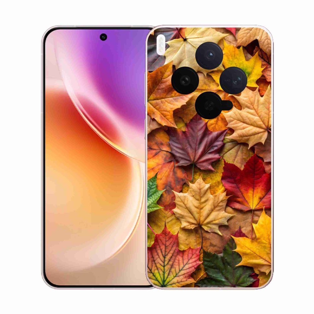 Zselés borítás mmCase a Vivo X300 5G-hez - juharlevelek 2