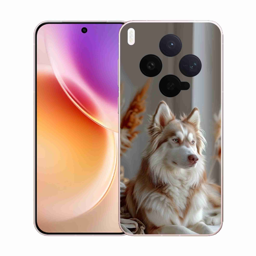 Zselés borítás mmCase a Vivo X300 5G-hez - csendes szibériai husky