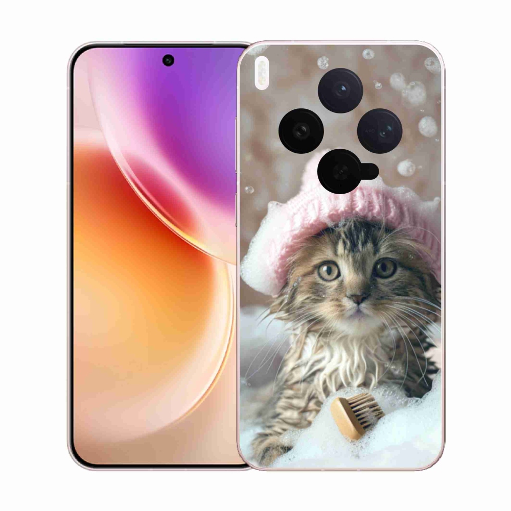 Gélburkolat mmCase a Vivo X300 5G-hez - cica és fürdő