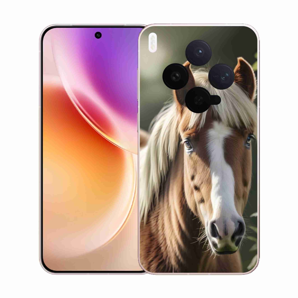 Zselés borítás mmCase a Vivo X300 5G-hez - ló könnyű sörénnyel