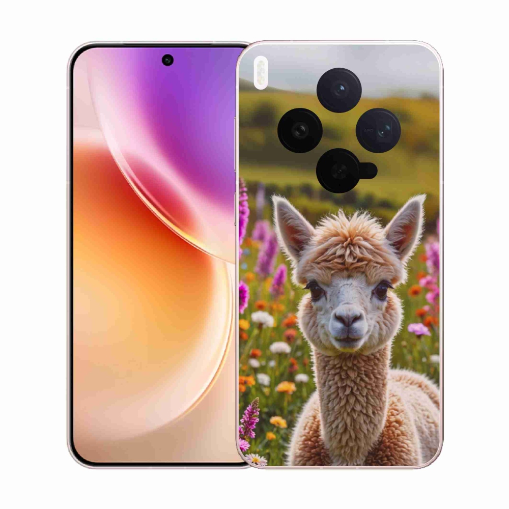 Zselés borítás mmCase a Vivo X300 5G-hez - láma a réten