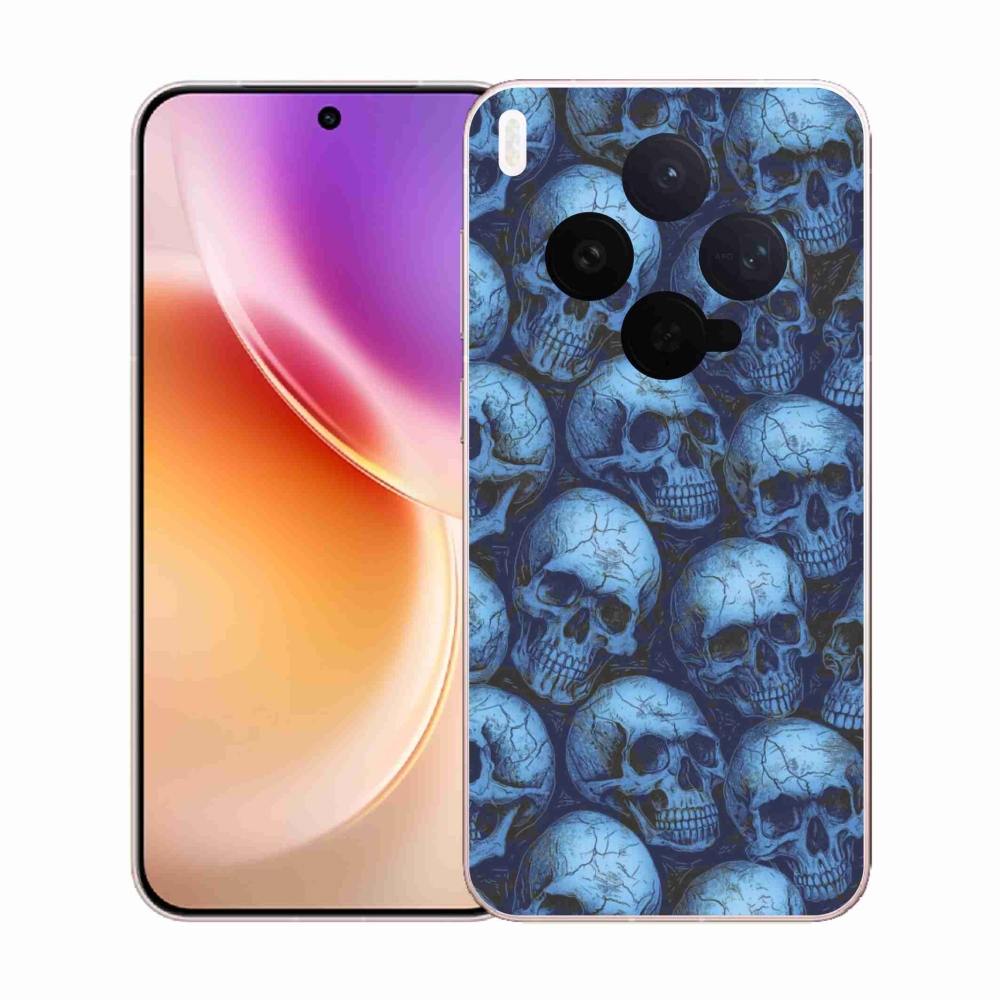 Zselés borítás mmCase a Vivo X300 5G-n - koponyák