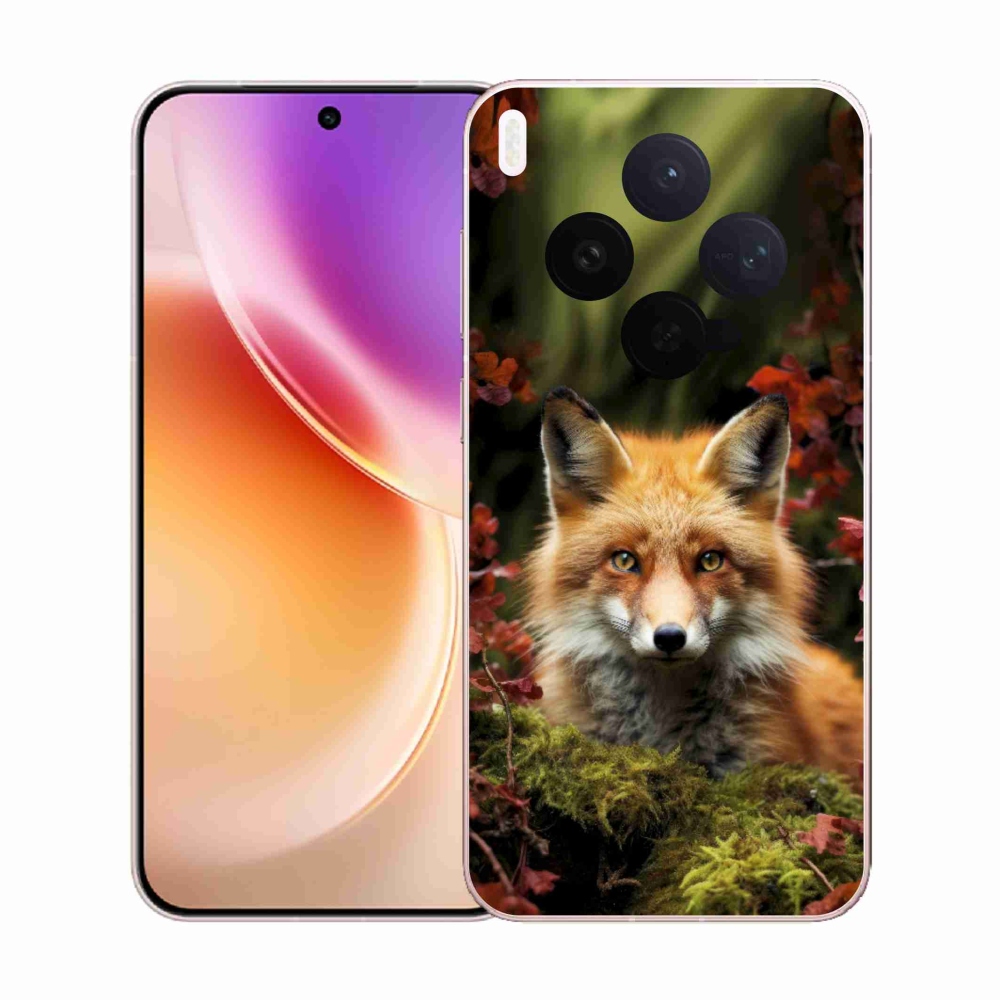 Zselés borítás mmCase a Vivo X300 5G-hez - róka az erdőben