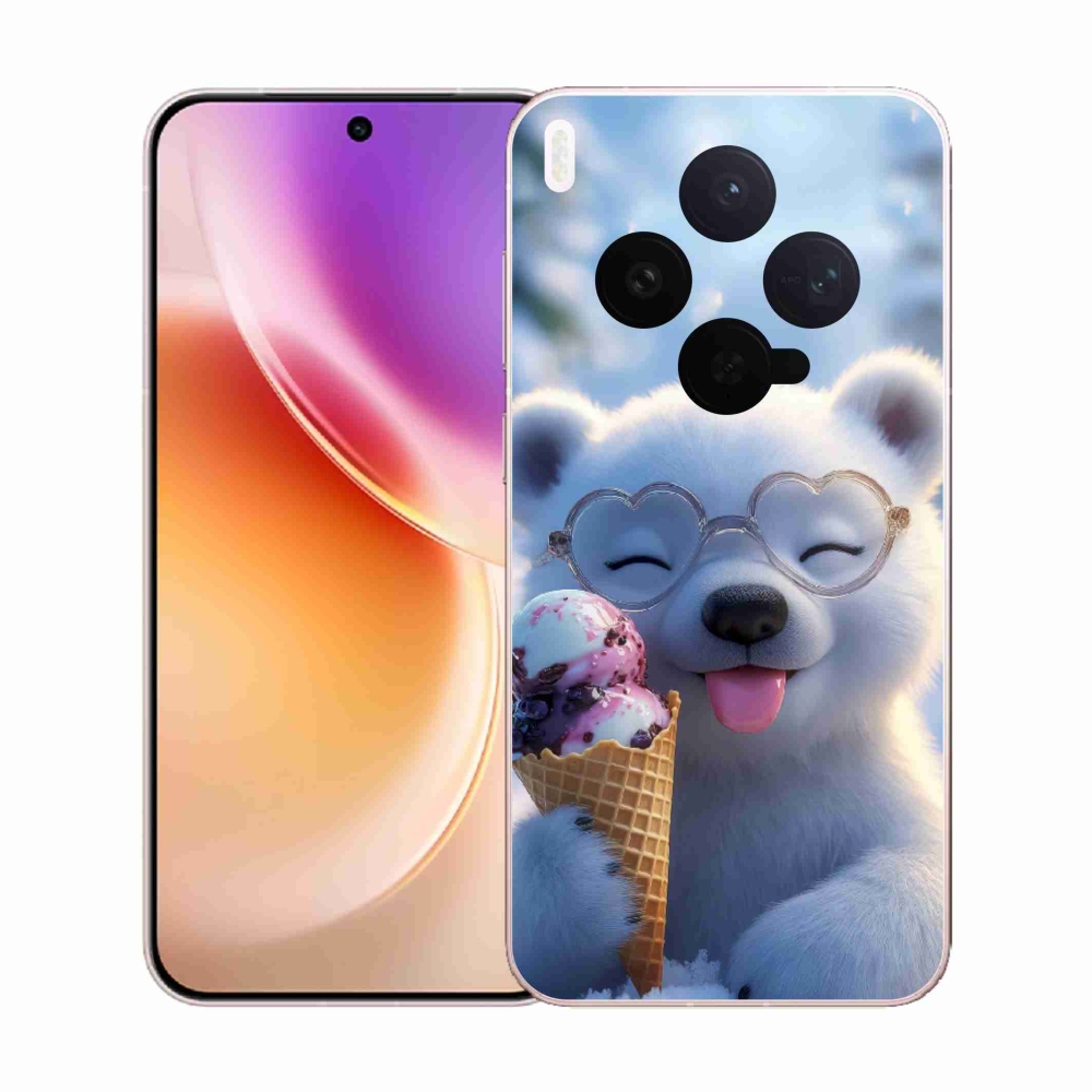 Gél borítás mmCase a Vivo X300 5G-hez - mackó fagylalttal