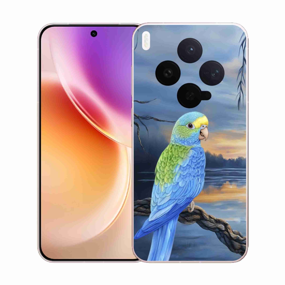 Zselés borítás mmCase a Vivo X300 5G készülékhez - kék papagáj