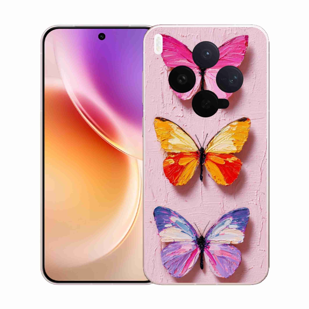 Zselés borítás mmCase a Vivo X300 5G-hez - pillangó szentháromság