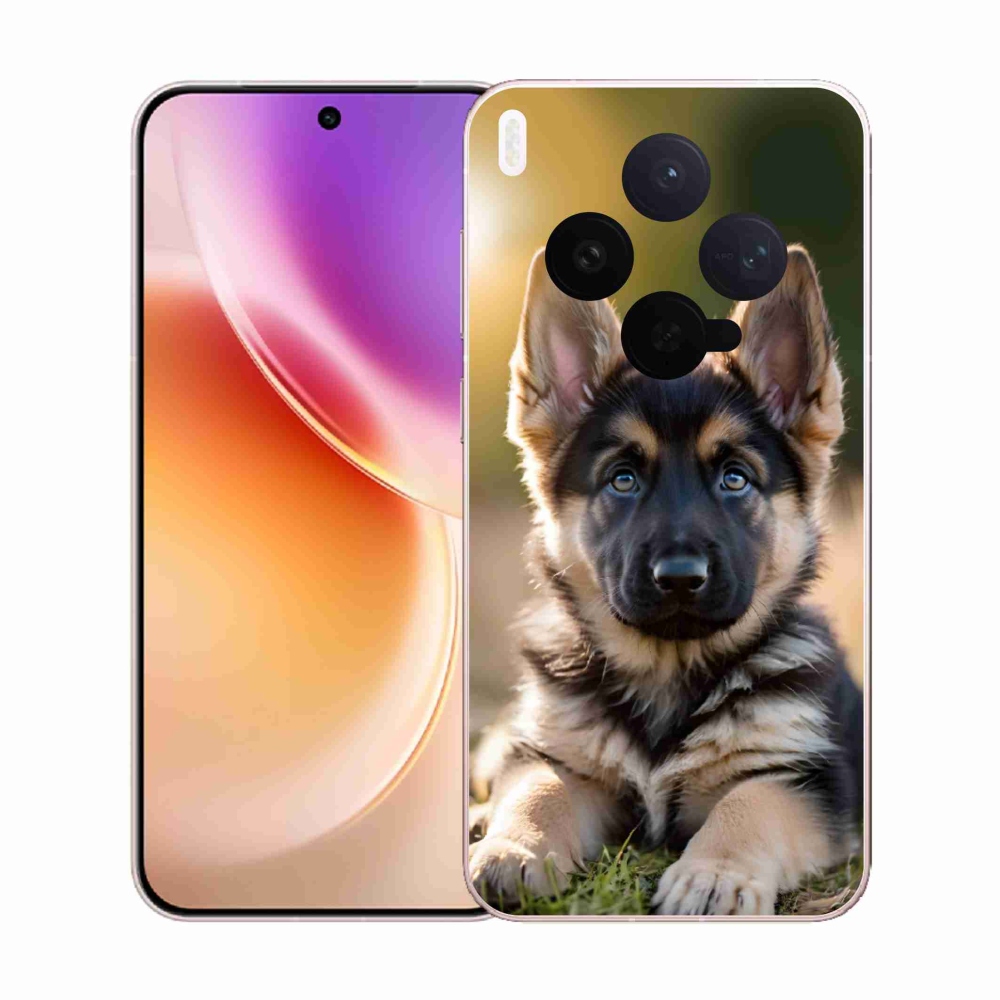 Zselés borítás mmCase a Vivo X300 5G-hez - Német juhász a vadonban