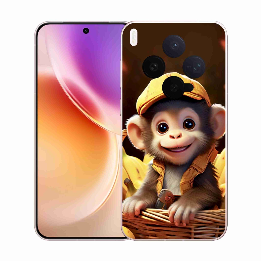 Zselés borítás mmCase a Vivo X300 5G-hez - majom a kosárban