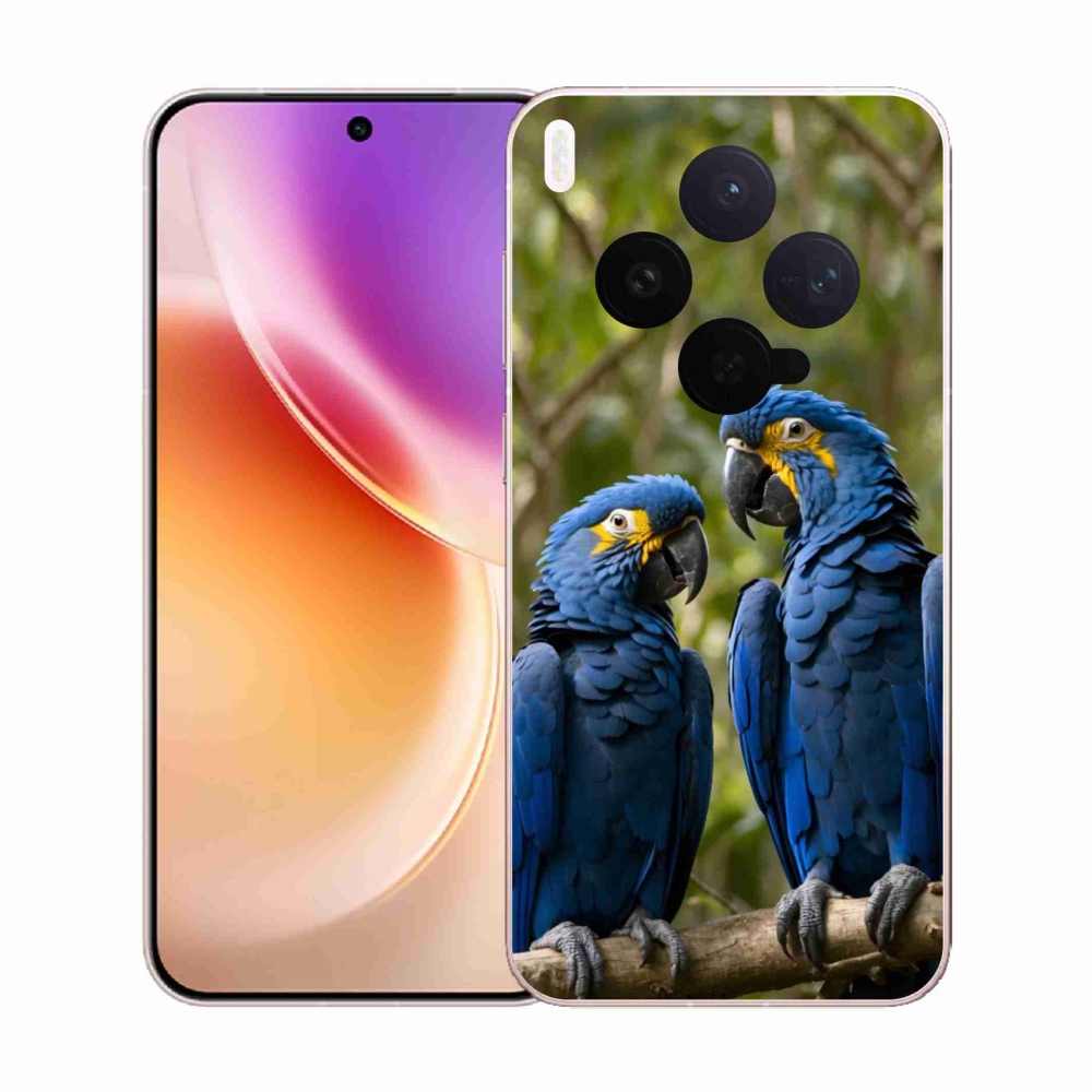 Zselés borítás mmCase a Vivo X300 5G készülékhez - papagáj duó