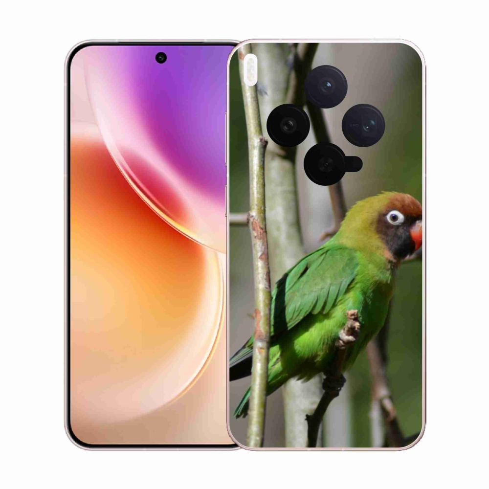 Zselés borítás mmCase a Vivo X300 5G készülékhez - papagáj agapornis