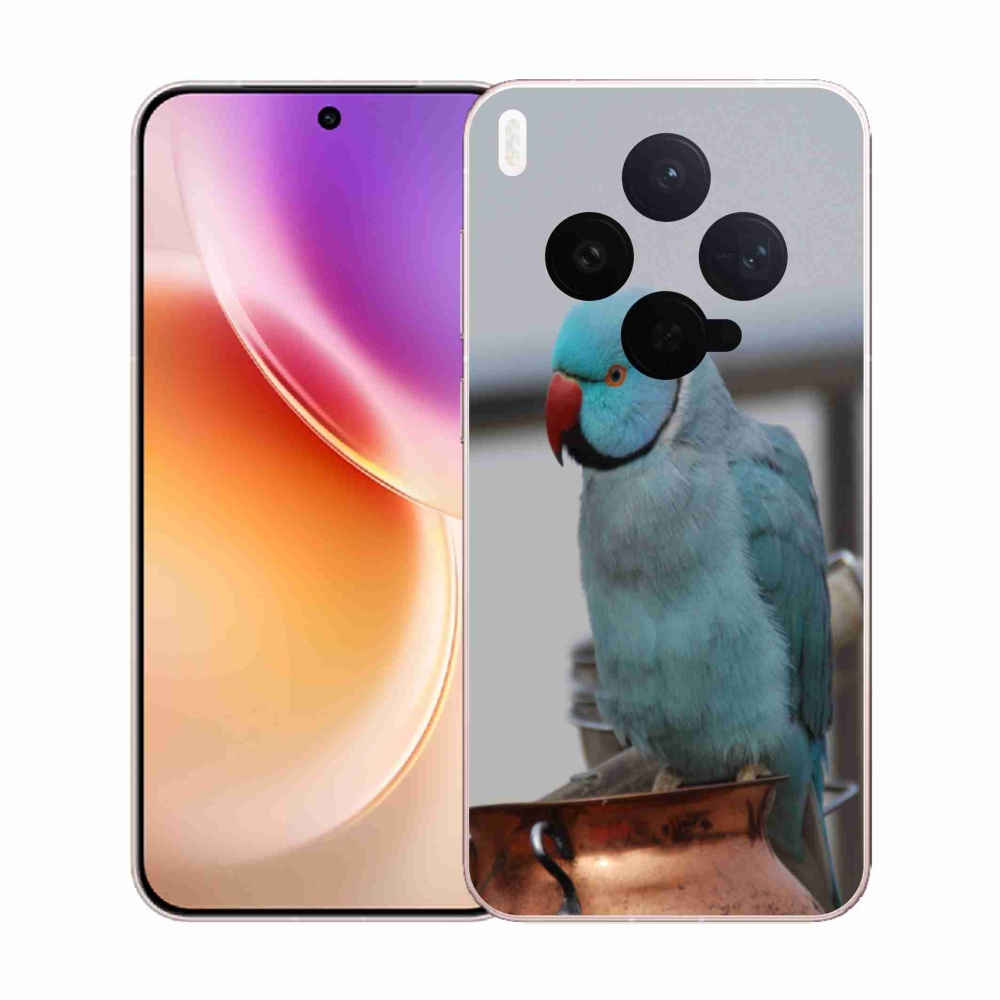 Zselés borítás mmCase a Vivo X300 5G készülékhez - papagáj alexander kék