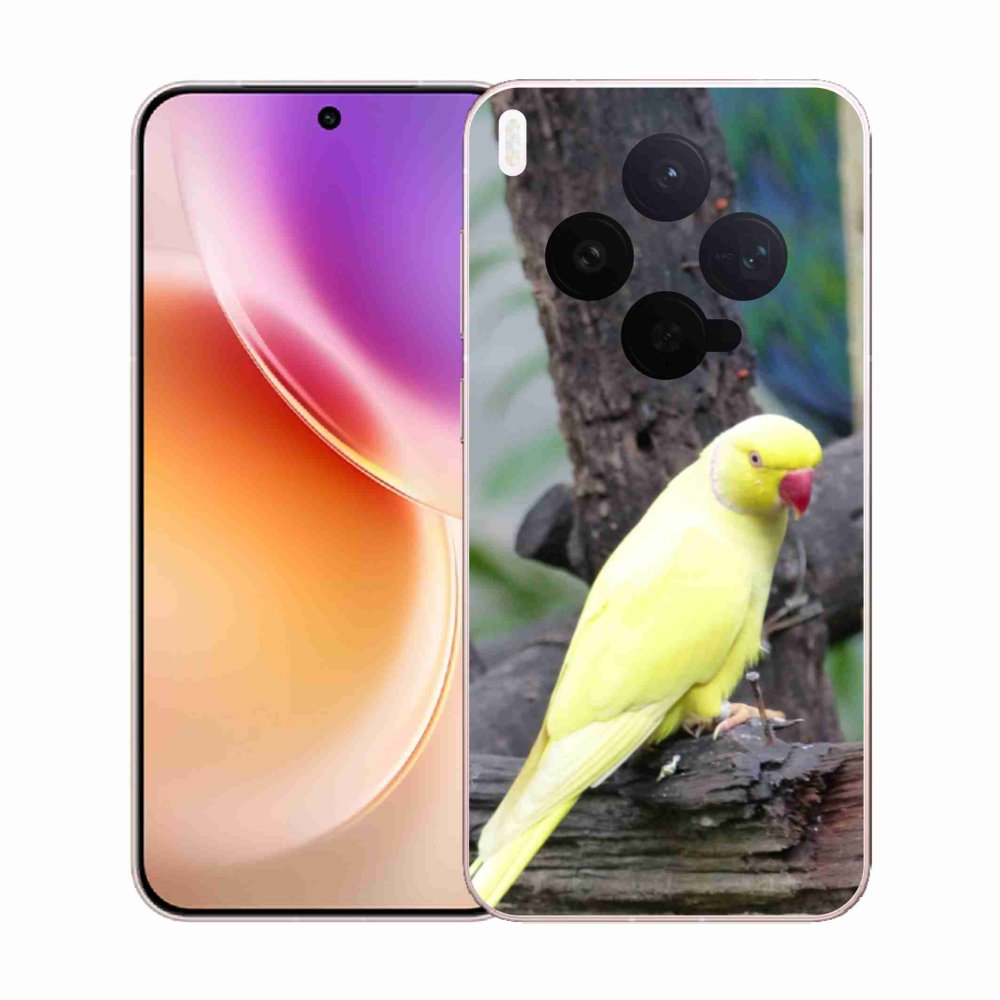 Zselés borítás mmCase a Vivo X300 5G készülékhez - papagáj alexander sárga