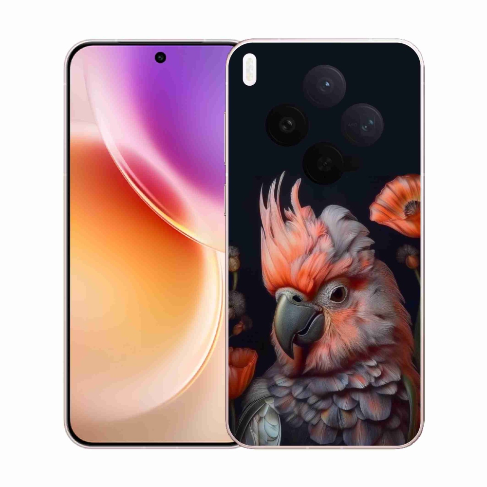 Zselés borítás mmCase a Vivo X300 5G-hez - papagáj kakadu színekben