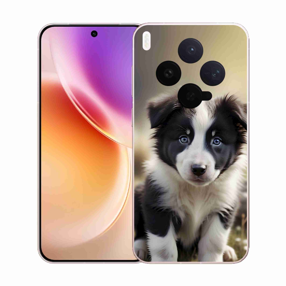 Zselés borítás mmCase a Vivo X300 5G készülékhez - aranyos border collie