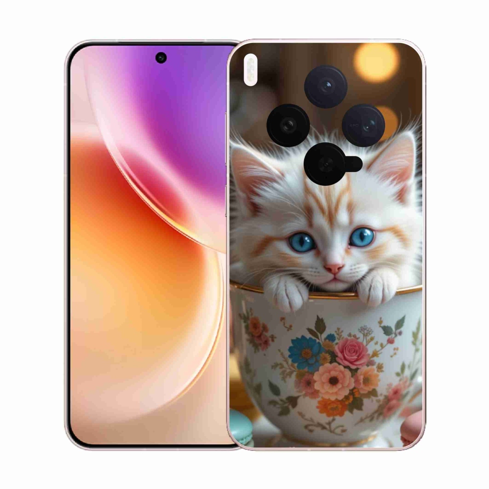 Gél borító mmCase a Vivo X300 5G készülékhez - aranyos cica 6