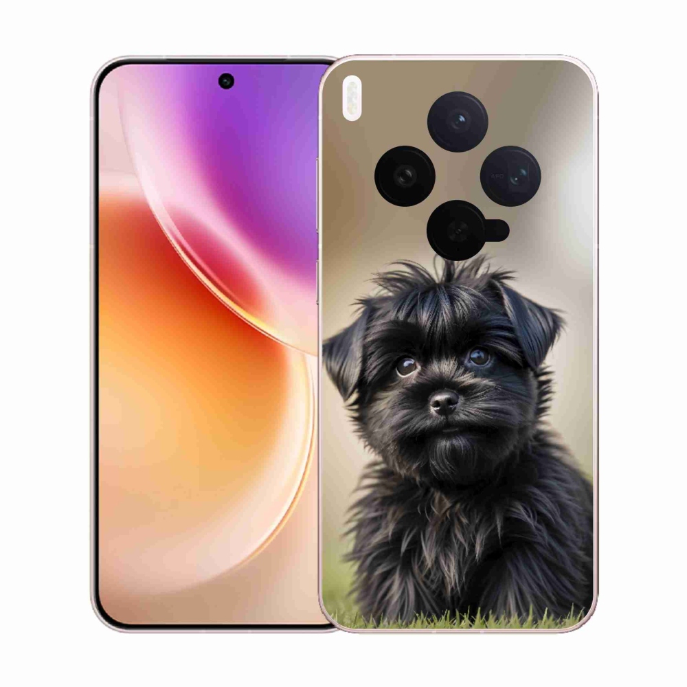 Zselés borítás mmCase a Vivo X300 5G készülékhez - aranyos fekete kutya