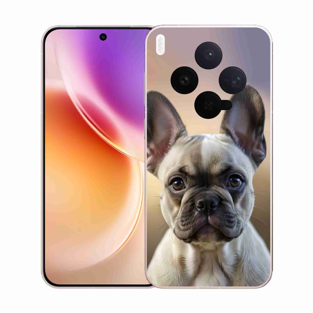 Gél borító mmCase a Vivo X300 5G készülékhez - aranyos francia bulldog