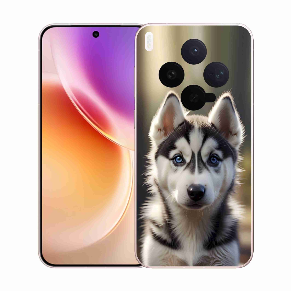 Gél borítás mmCase a Vivo X300 5G számára - aranyos szibériai husky