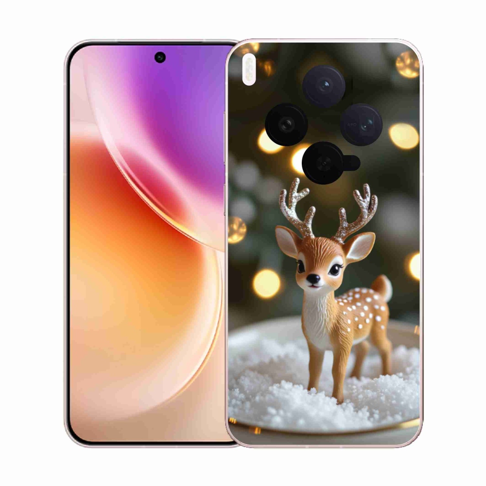 Gél borító mmCase a Vivo X300 5G-hez - aranyos karácsonyi szarvasok