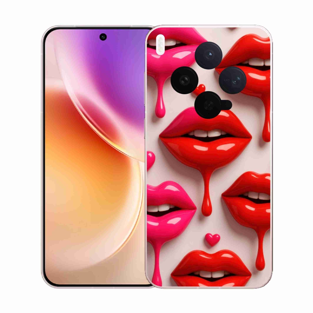 Zselés borítás mmCase a Vivo X300 5G készülékhez - ajkak 2