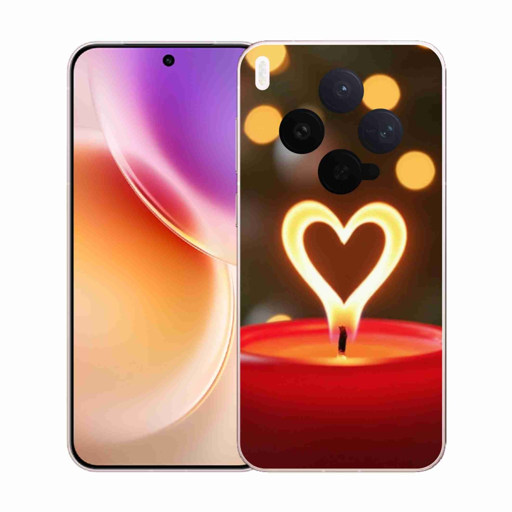 Zselés borítás mmCase a Vivo X300 5G-hez - a láng szíve