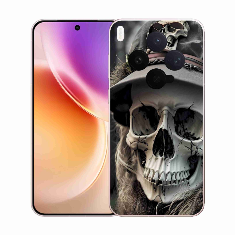 Zselés borítás mmCase a Vivo X300 5G készülékhez - sötét koponya