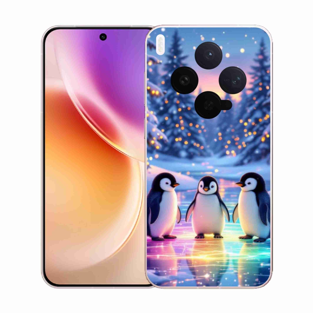 Zselés borítás mmCase a Vivo X300 5G készülékhez - pingvinek