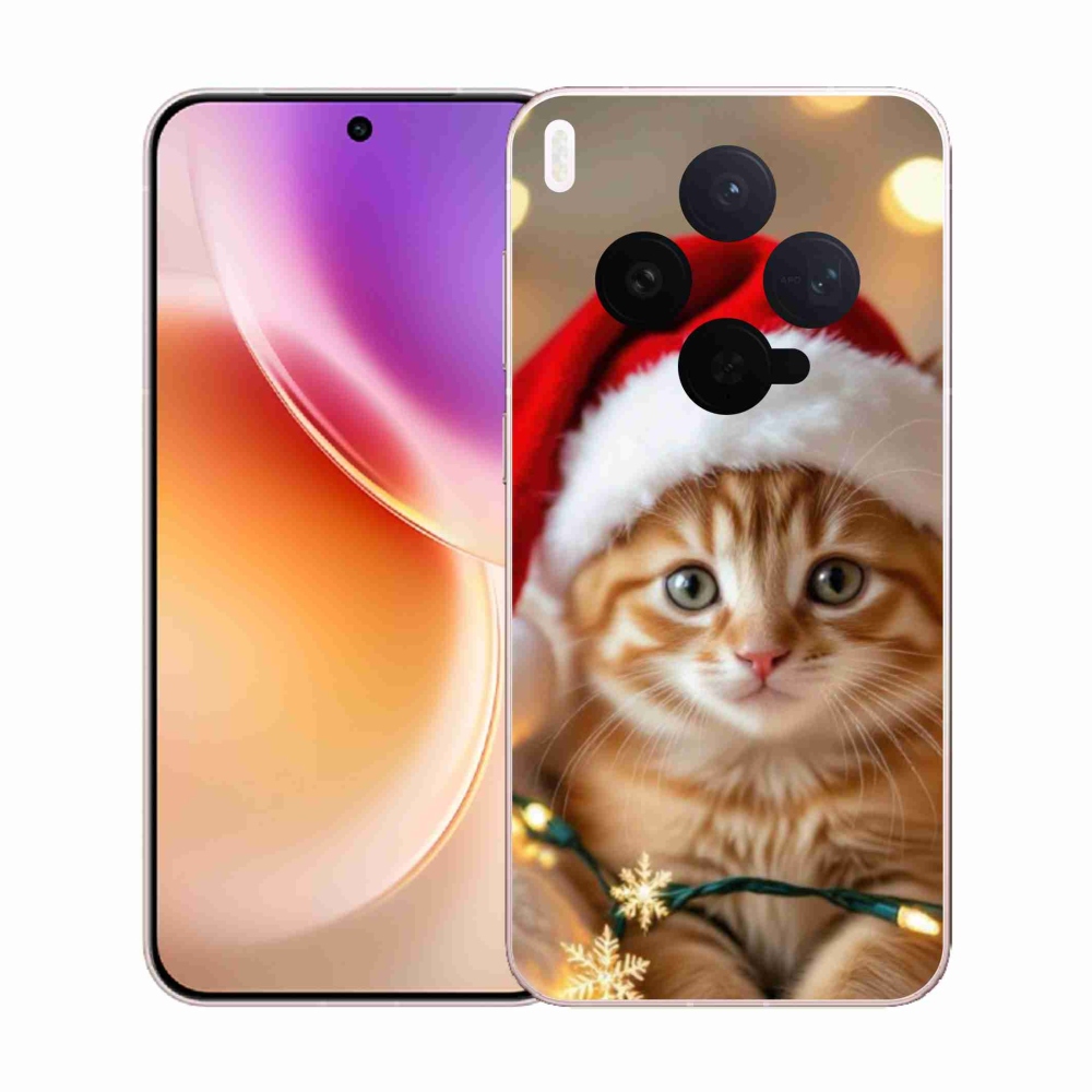 Gél borítás mmCase a Vivo X300 5G készülékhez - Karácsonyi cica