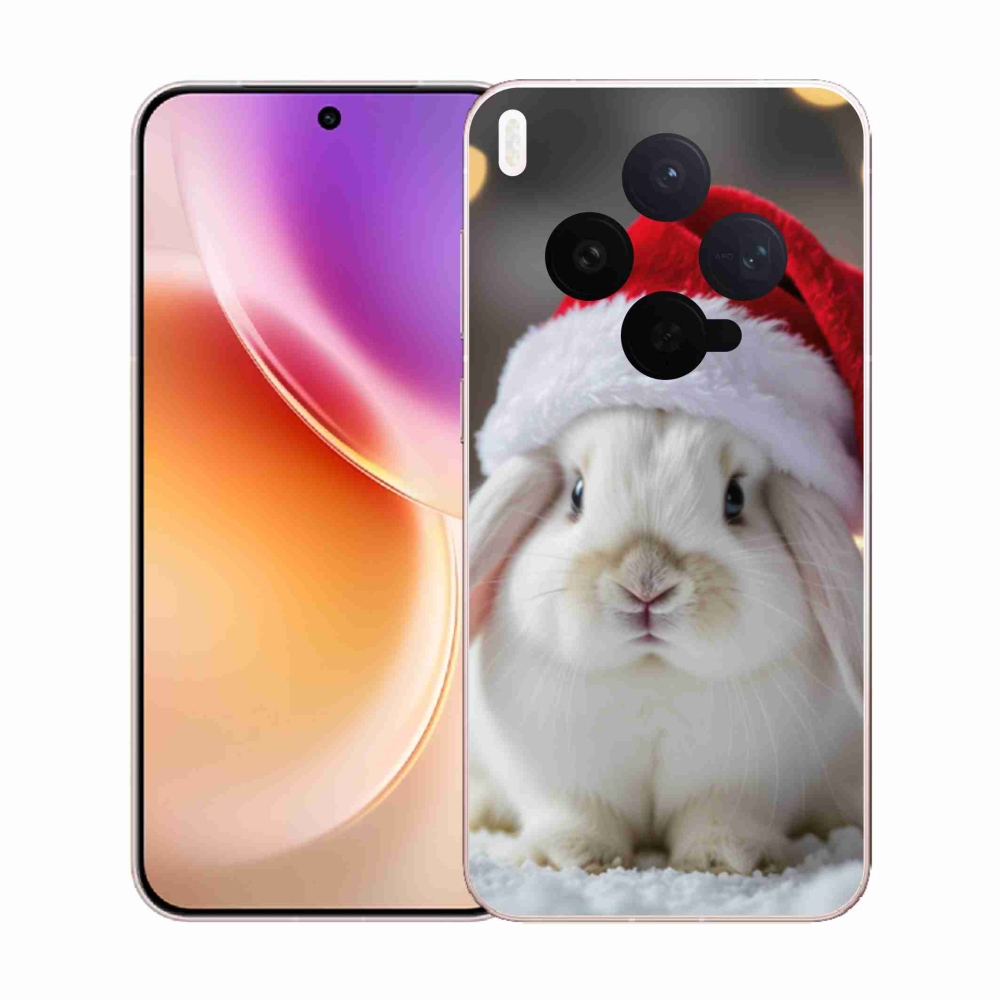 Zselés borítás mmCase a Vivo X300 5G-hez - karácsonyi nyuszi