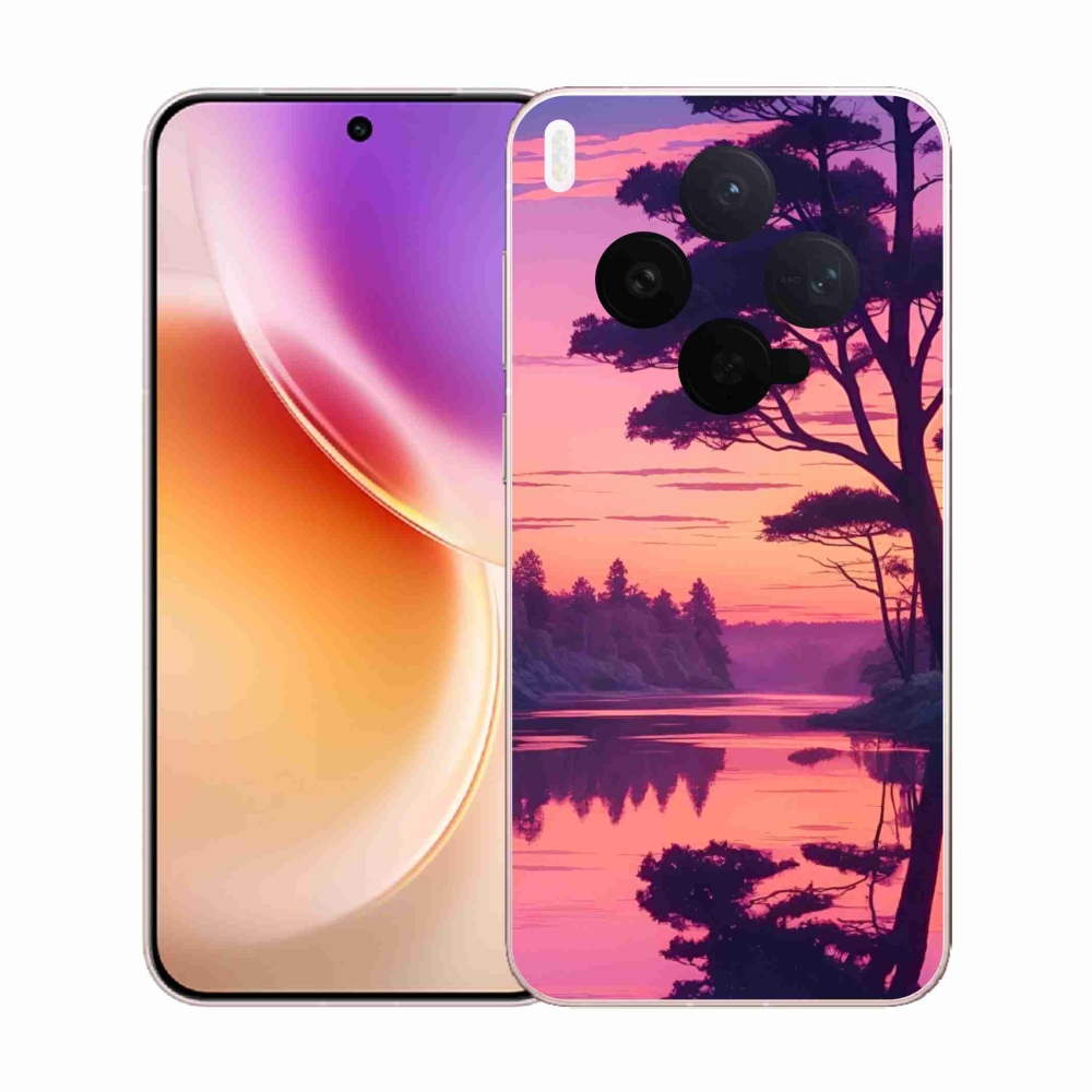 Gél borítás mmCase a Vivo X300 5G-hez - naplemente a tó felett