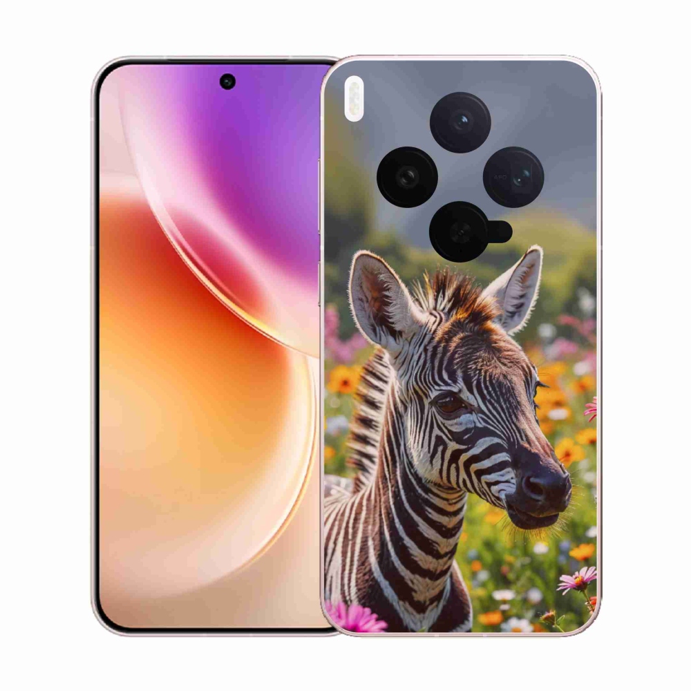 Zselés borítás mmCase a Vivo X300 5G-hez - zebra a réten