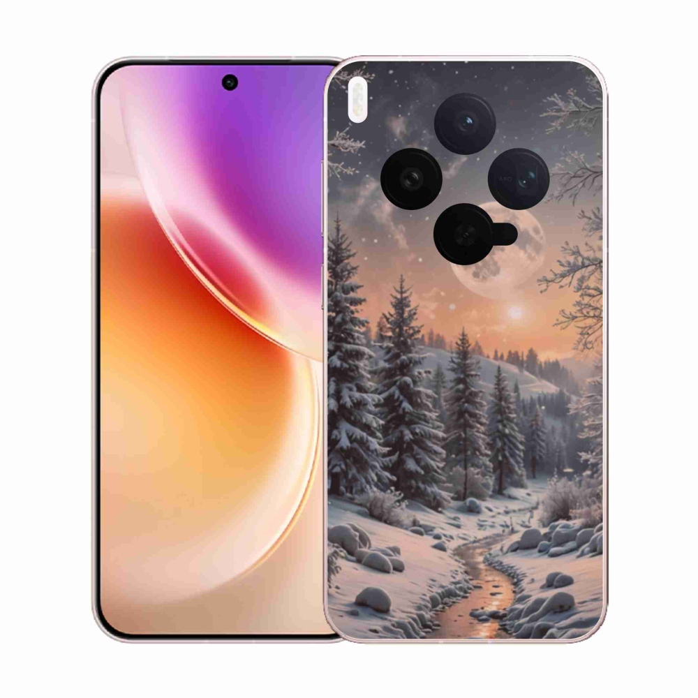 Gél borítás mmCase a Vivo X300 5G-hez - téli táj 2