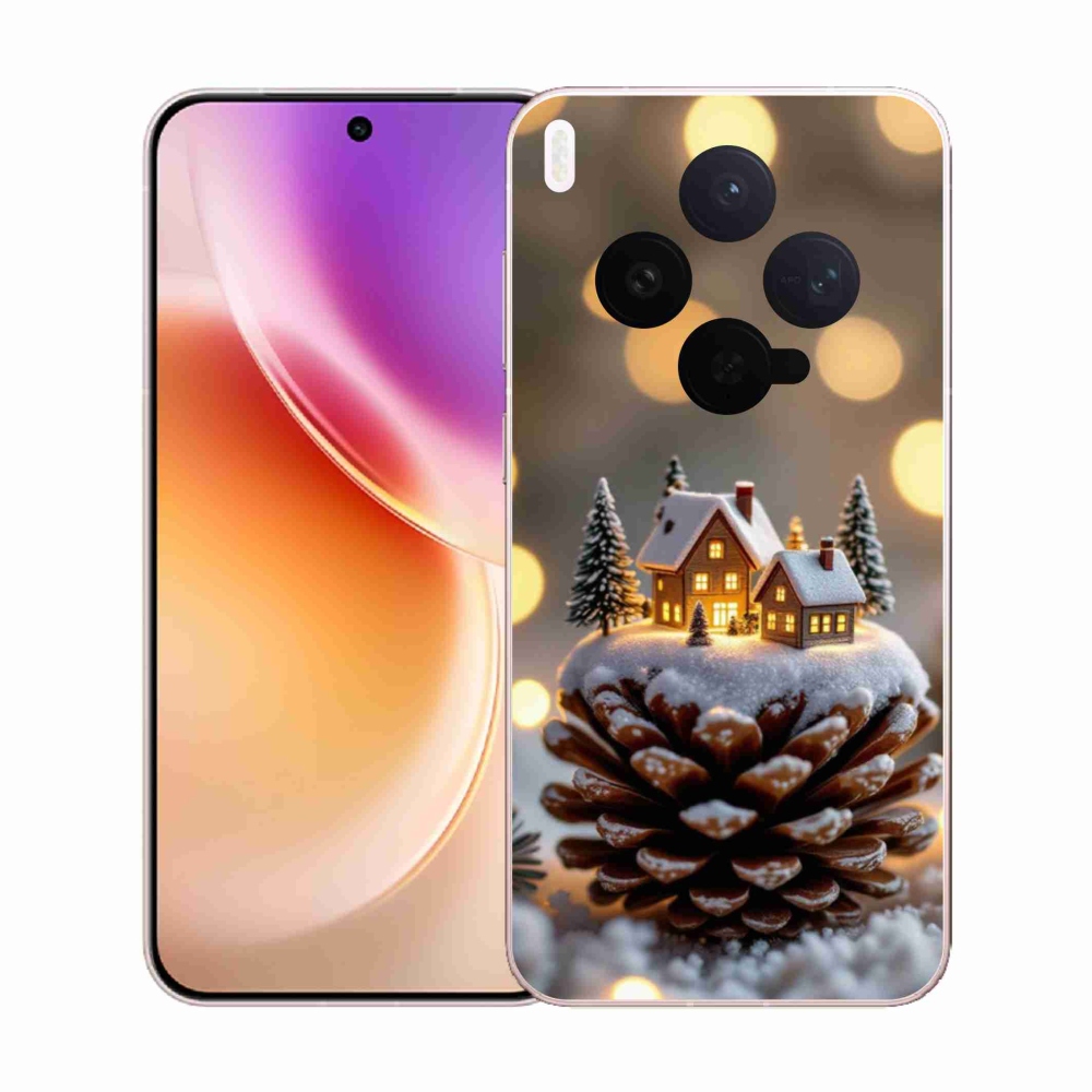 Zselés borítás mmCase a Vivo X300 5G-hez - téli falu