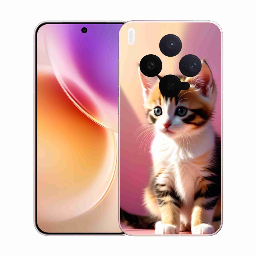 Zselés borítás mmCase a Vivo X300 5G készülékhez - kíváncsi cica 2