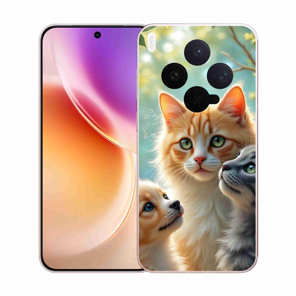 Zselés borítás mmCase a Vivo X300 5G-hez - állatbarátság 2